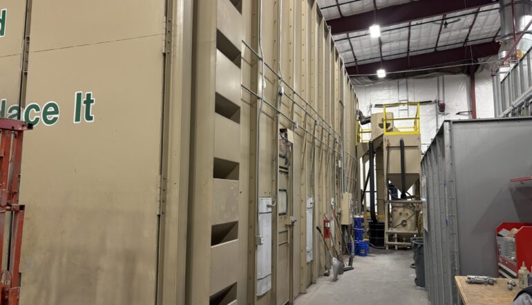 Climate controlled paint booth